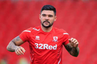 Alex Mowatt #4 of Middlesbrough during the warm up for the game
