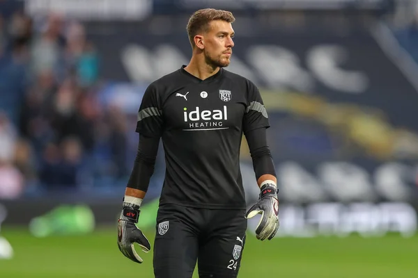 Alex Palmer West Bromwich Albion Warms Ahead Kick — Foto Stock