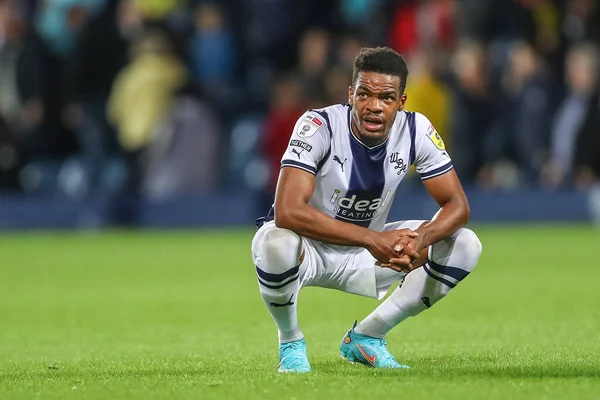 Grady Diangana West Bromwich Albion Looks Dejected Full Time – stockfoto
