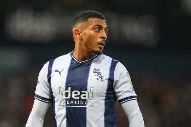 Karlan Grant #18 of West Bromwich Albion during the game 