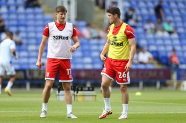 Paddy McNair #17 of Middlesbrough and Darragh Lenihan #26 of Middlesbrough during the warm up 