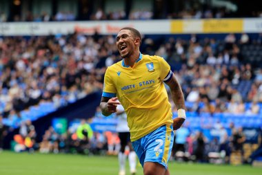 Liam Palmer #2 of Sheffield Wednesday celebrates scoring a goal to make it 0-1