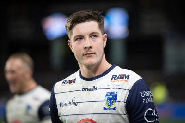 Riley Dean #27 of Warrington Wolves after the game 