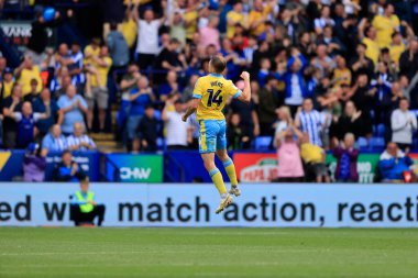 George Byers #14 of Sheffield Wednesday celebrates scoring a goal to make it 0-1