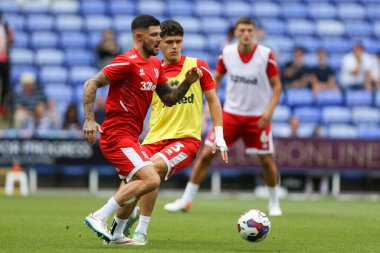 Alex Mowatt #4 of Middlesbrough on the ball during the warm up 
