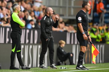 Michael Appleton manager of Blackpool during the game