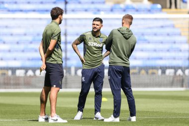 Middlesborough players on the pitch before kick off 
