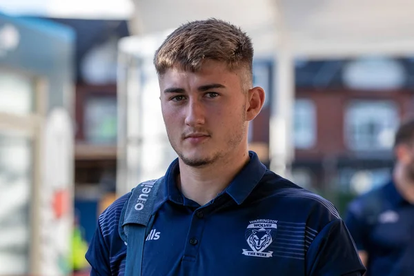 Tom Whitehead Warrington Wolves Arrives Headingley Stadium Ahead Tonight Game — Fotografia de Stock