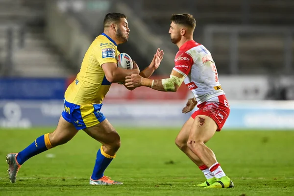 Matty Storton Hull Tackled Tommy Makinson Helens — 스톡 사진