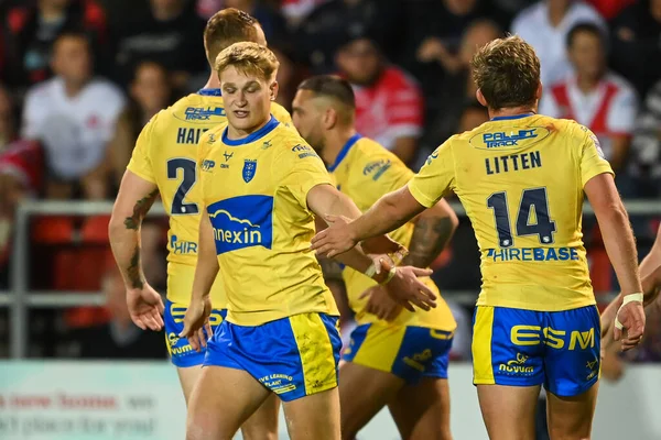 Tate Hull Celebrates His Try — 스톡 사진