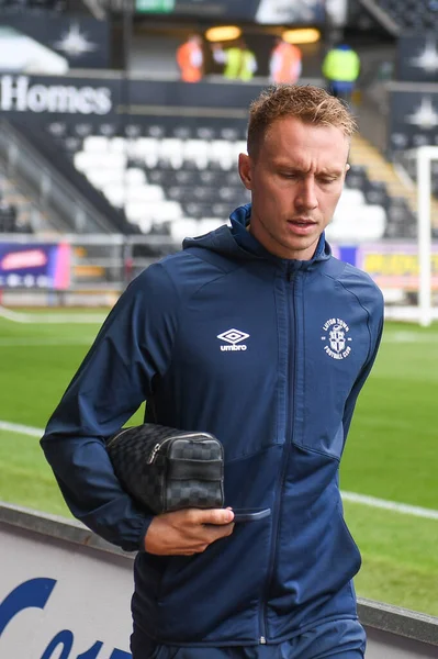 Cauley Woodrow Luton Town Arrives Swansea Com Stadium — Stockfoto