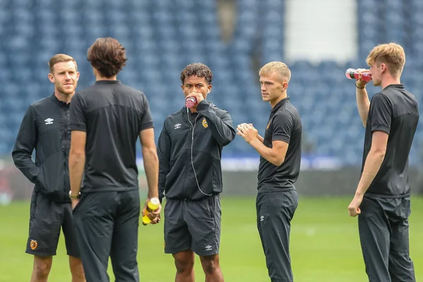 Hull City Players Arrive Hawthorns — Fotografia de Stock