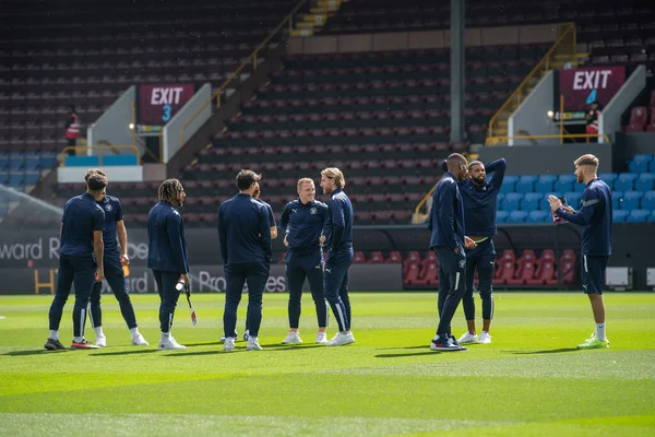 Blackpool Playersarrives Turf Moor Home Burnley — ストック写真