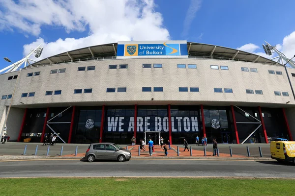 Outside the University of Bolton stadium