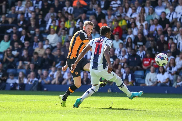 Callum Elder Hull City Has Shot Goal — Stockfoto