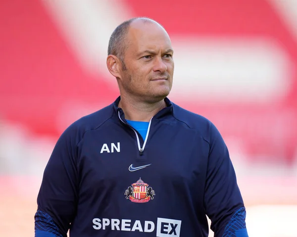Alex Neil Manager Sunderland Inspects Pitch Game — Stock Photo, Image
