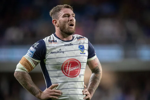 Dejected Daryl Clark Warrington Wolves Stands His Hands Hips Second — Stockfoto