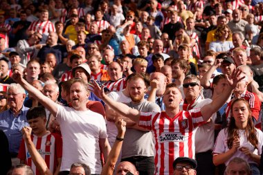 Sunderland fans celebrate their win