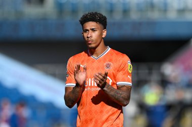 Jordan Lawrence-Gabriel #4 of Blackpool applauds the fans at the end of the game