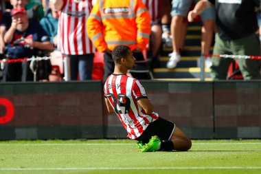 Iliman Ndiaye #29 of Sheffield United Celebrates scoring a goal to make it 3-0