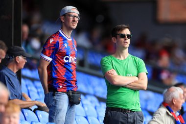 Crystal Palace fans seen prior to kick off. 