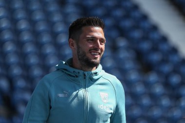 Okay Yokuslu #35 of West Bromwich Albion arrives at the game ahead of kick off
