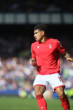 Morgan Gibbs-White #10 of Nottingham Forest looks to make an impact after coming on as a substitute 
