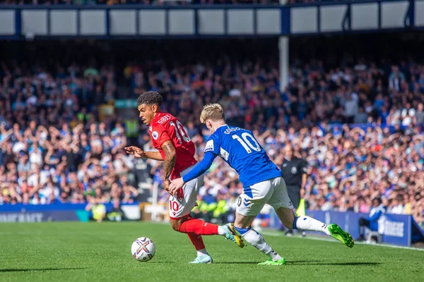 Morgan Gibbs-White #10 of Nottingham Forest looking to make an impact after coming on as a substitute