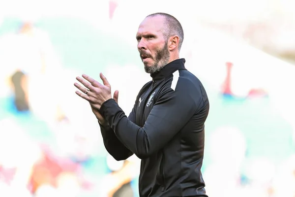 Michael Appleton Manager Blackpool Applauds Fans End Game — Fotografia de Stock