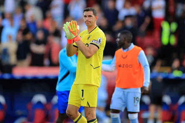 A rueful Emiliano Martnez of Aston Villa at full time.  