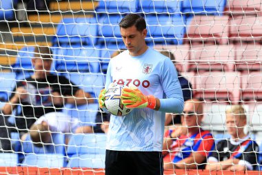 Emiliano Martnez of Aston Villa seen prior to kick off.  