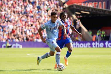 Boubacar Kamara of Aston Villa in action.