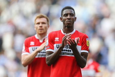 Isaiah Jones #2 of Middlesbrough acknowledges the fans at the final whistle