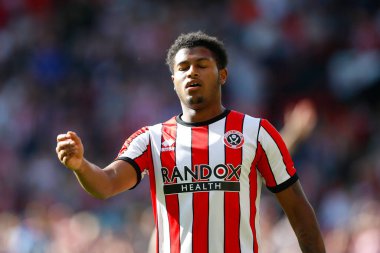 Rhian Brewster #7 of Sheffield United reacts after missing the chance to score