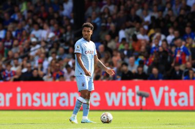 Boubacar Kamara of Aston Villa seen during the match. 