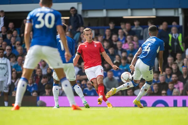 Harry Toffolo #15 of Nottingham Forest looks to float a cross into the penalty area