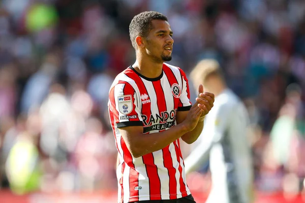 Iliman Ndiaye #29 of Sheffield United applauds fans after the game