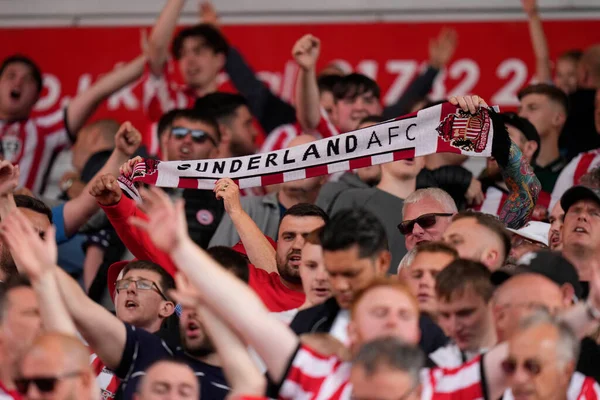 Jubilant Sunderland Fans Celebrate Sides Win Stoke City — Fotografia de Stock