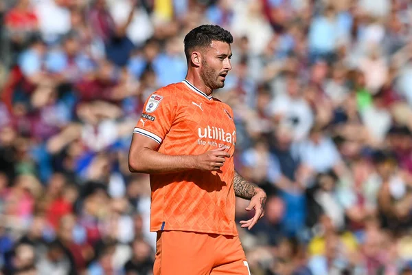 Gary Madine Του Blackpool Δράση Κατά Διάρκεια Του Παιχνιδιού — Φωτογραφία Αρχείου