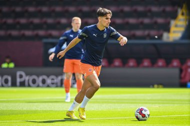 Theo Corbeanu #25 of Blackpool during the pre-game warmup