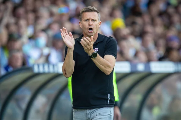 Jesse Marsch Manager Leeds United Applauds His Players Game — Stockfoto