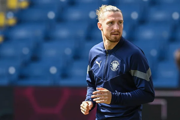 James Husband Blackpool Pre Game Warmup — Stockfoto