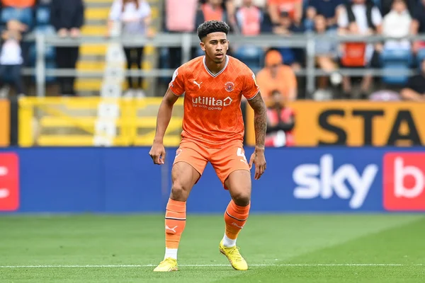 Jordan Lawrence-Gabriel #4 of Blackpool during the game