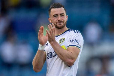Jack Harrison #11 of Leeds United claps his hands and applauds the supporters at full-time after beating Chelsea 3-0 