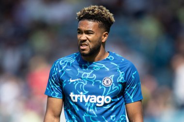 Reece James #24 of Chelsea during the pre match warm up 