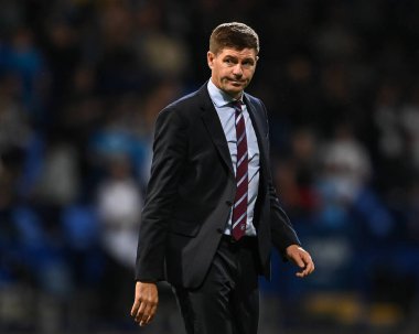 Steven Gerrard manager of Aston Villa at the end of the game