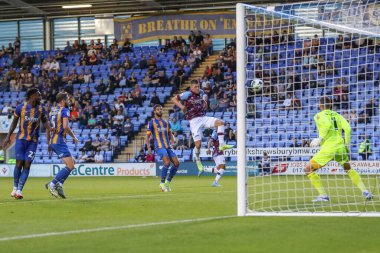 Jhann Gumundsson #7 of Burnley has a shot at goal 