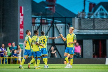 Sam Surridge #16 of Nottingham Forest celebrates scoring his teams second of the game