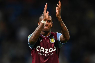 Ashley Young #18 of Aston Villa  applauds the fans at the end of the game