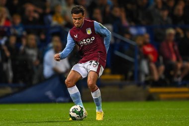 Philippe Coutinho #23 of Aston Villa makes a break with the ball